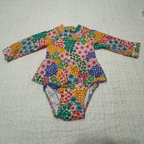 Hanna Andersson Other - Hanna Andersson Multicolor Floral Baby Girls Swimsuit Size 6-12 months